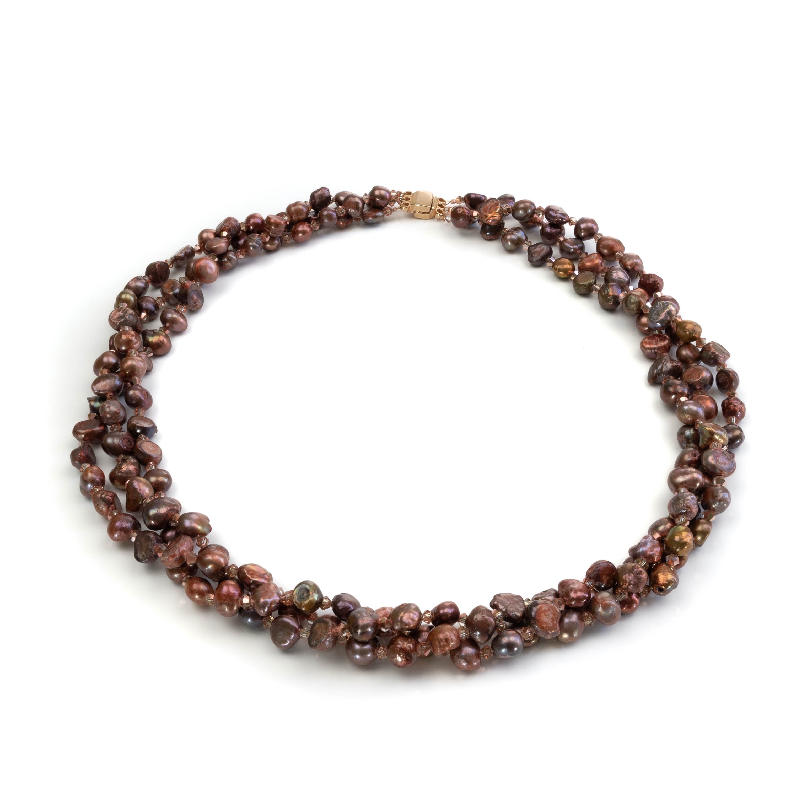 Braune Süßwasser Perlenkette