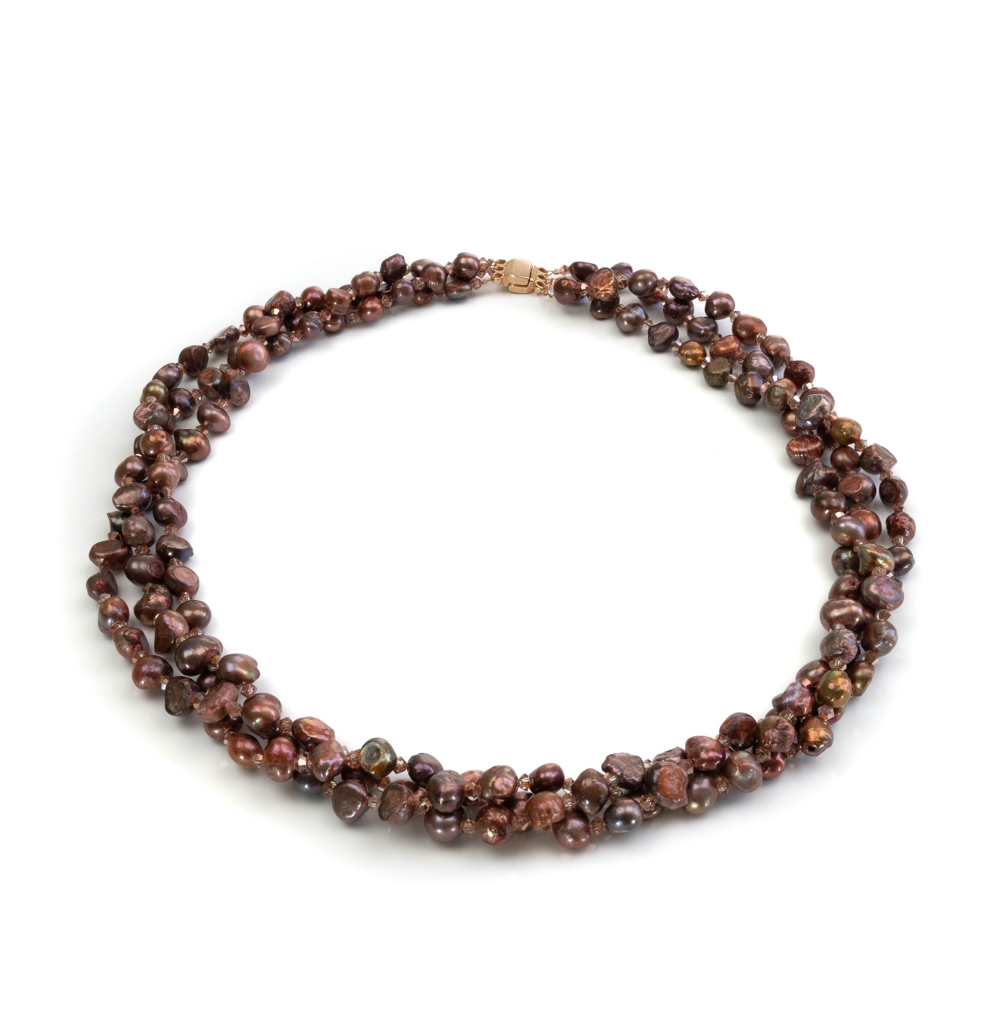 Braune Süßwasser Perlenkette