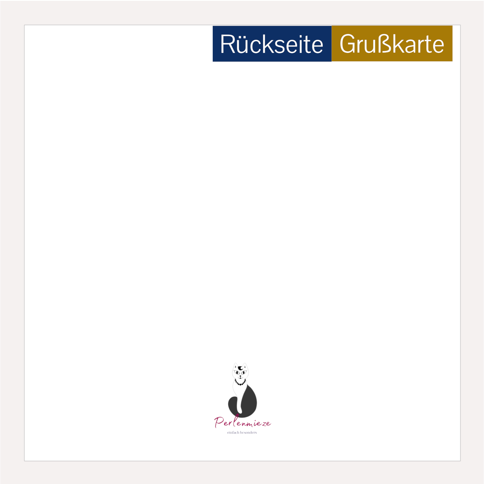 Grußkarte Rückseite
