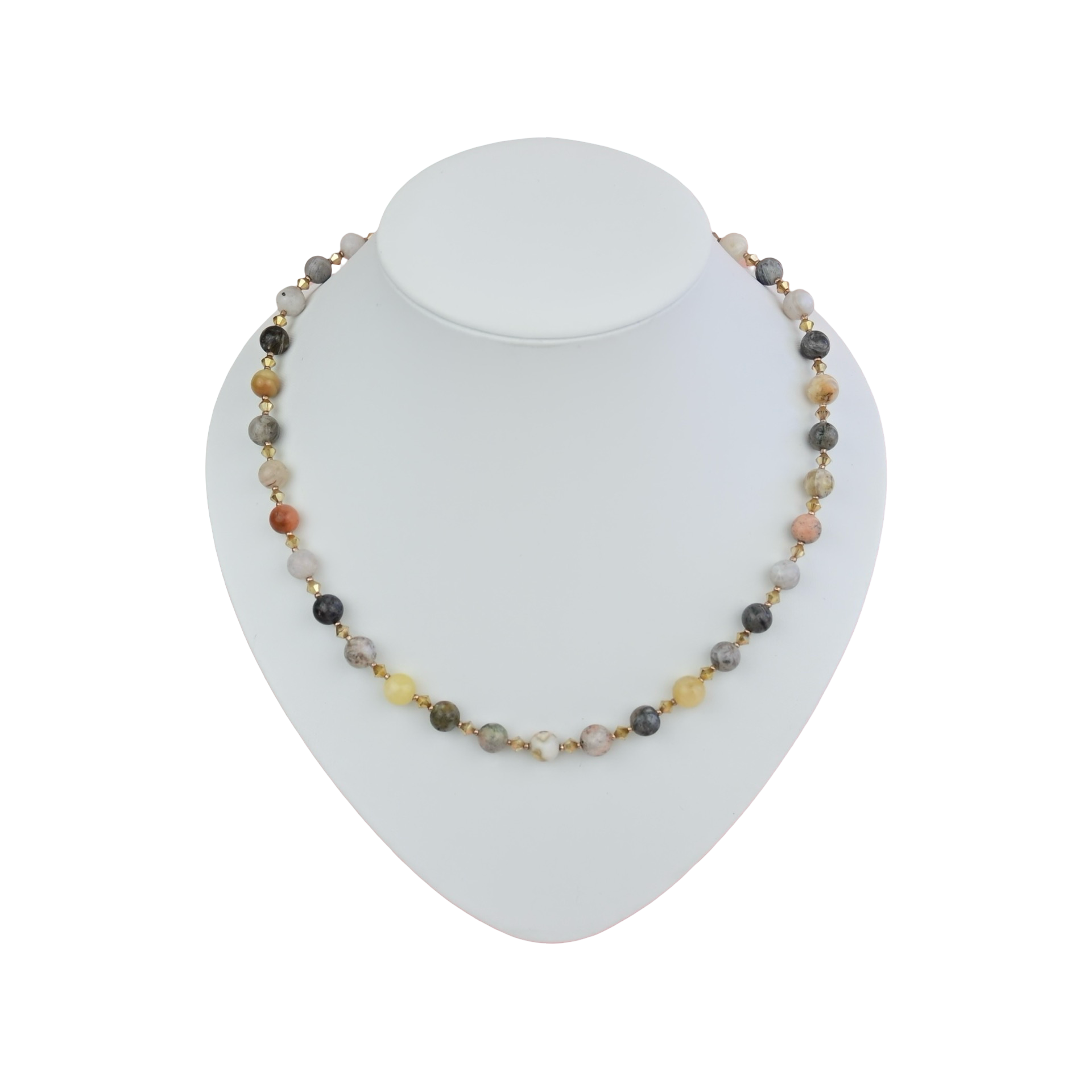 Achat Kette mit Kristallen
