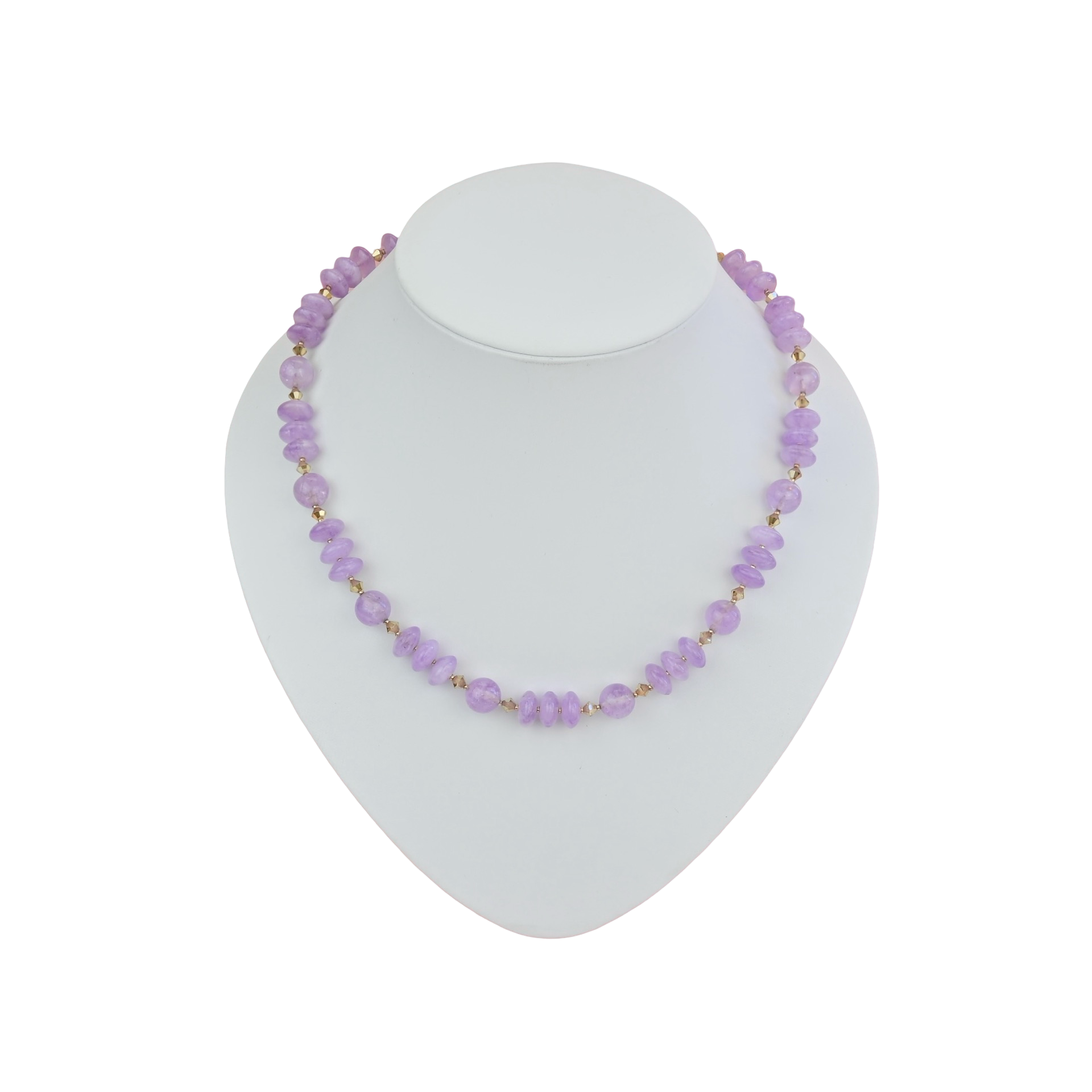 Amethyst Kette mit Kristall Perlen