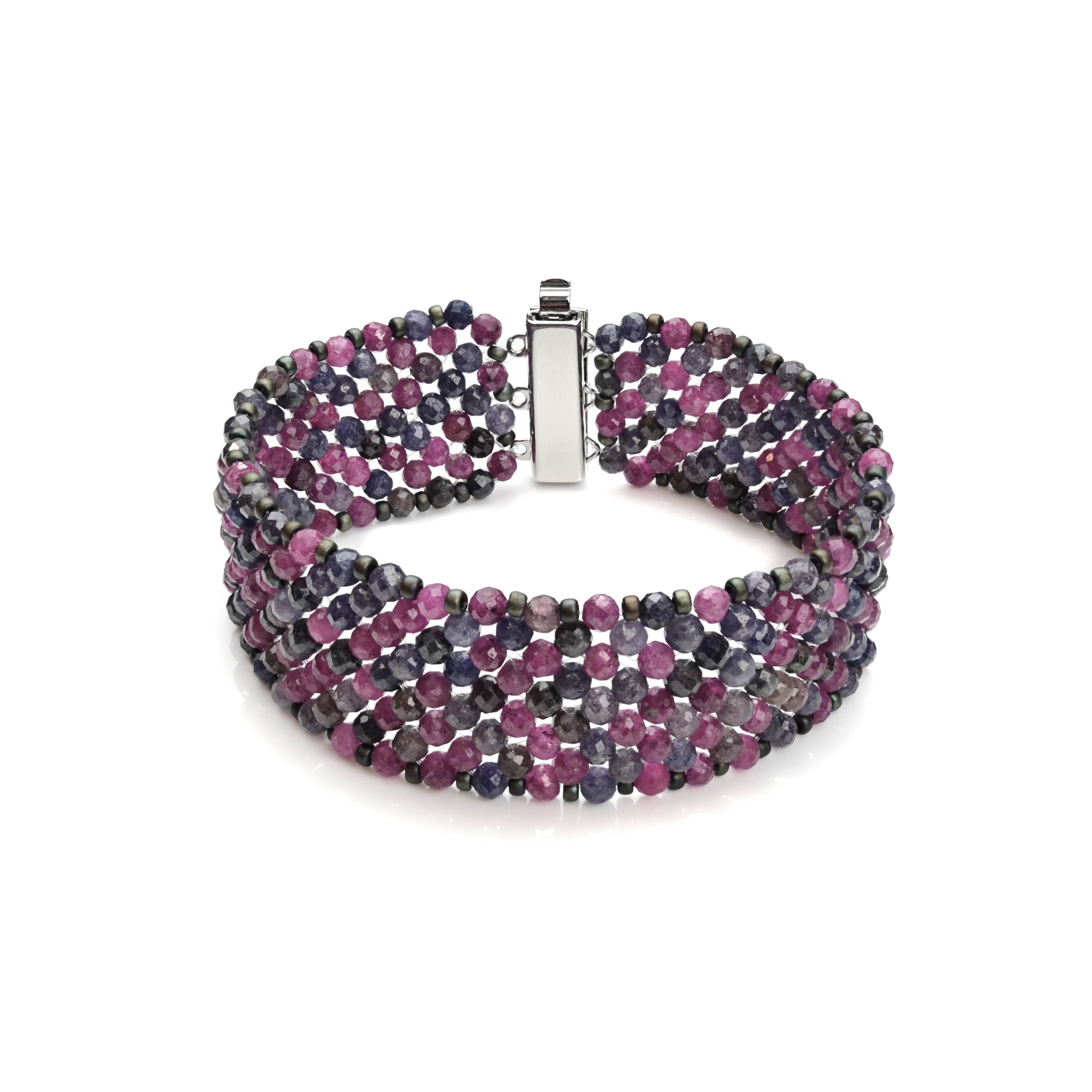 Armband Rubin Sapphire Perlenmieze