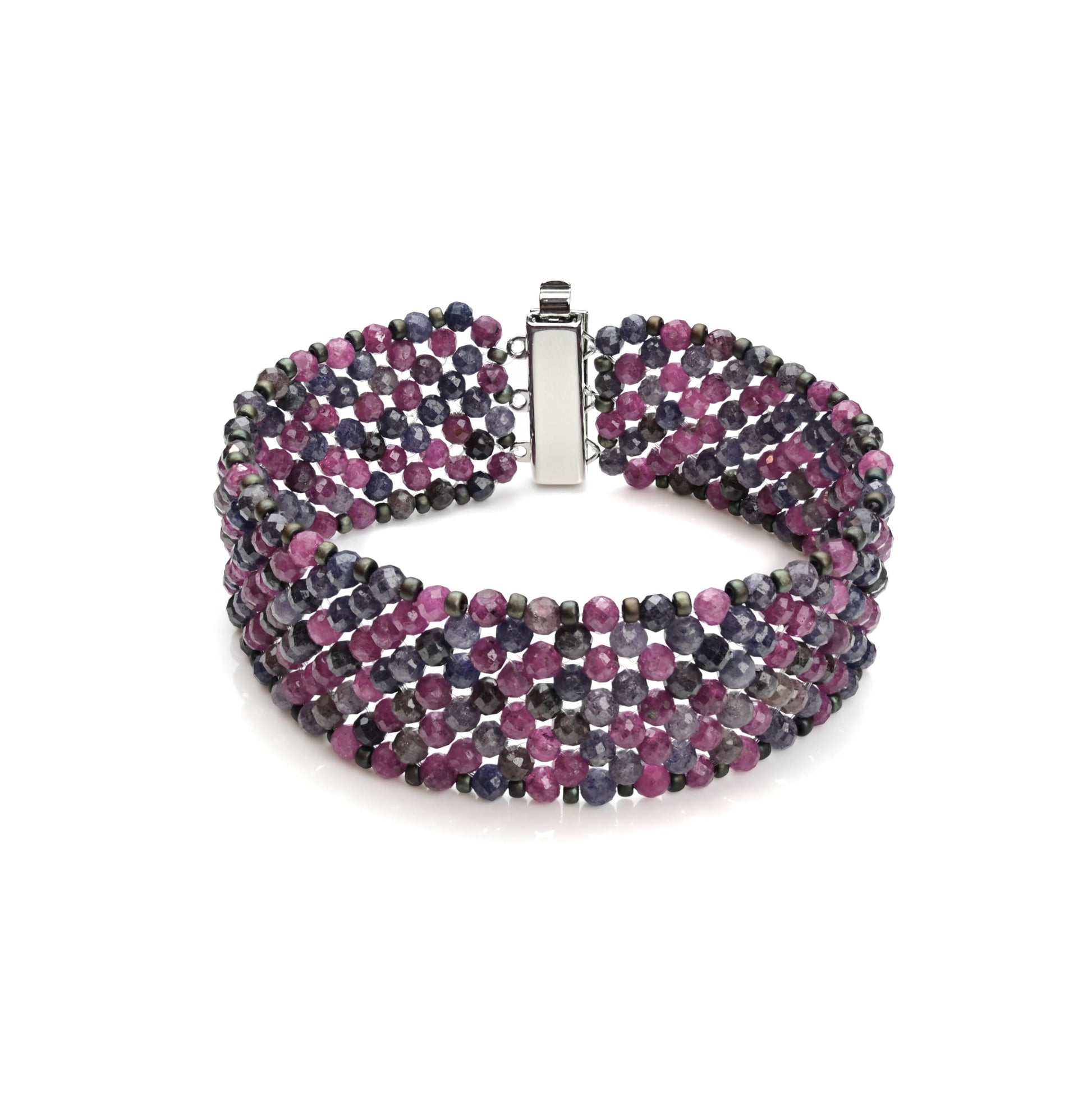 Armband Rubin Sapphire Perlenmieze