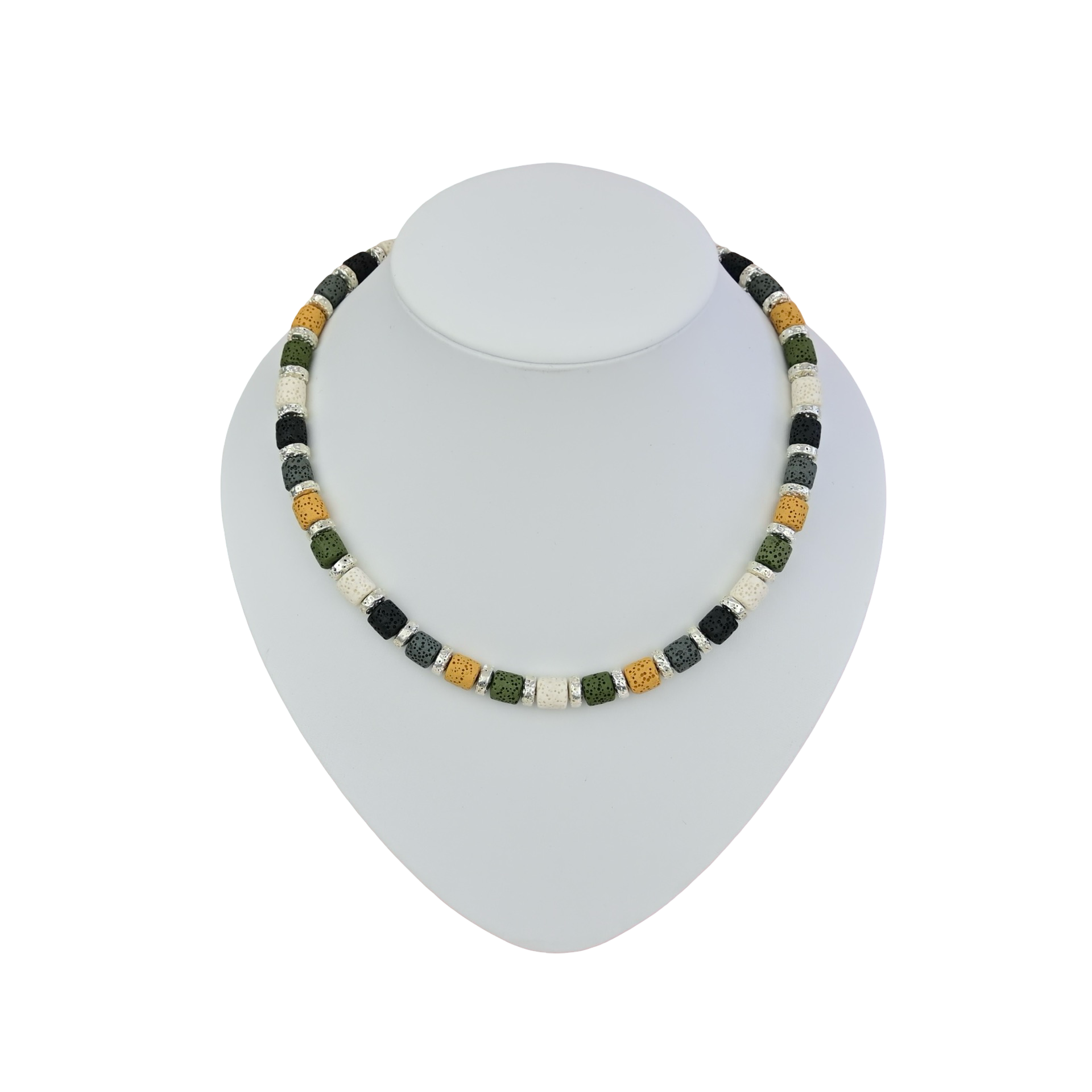 Bunte Lavastein Kette Damen