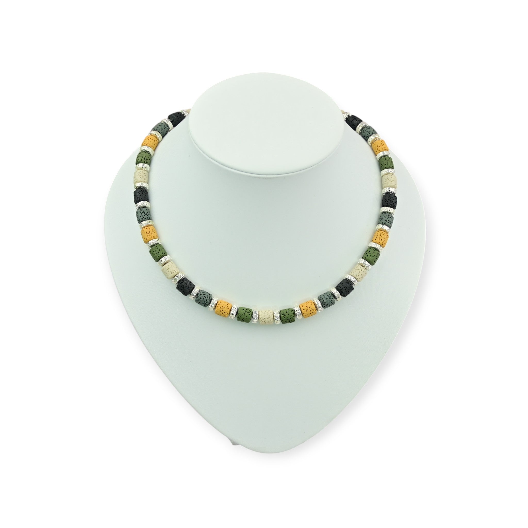 Bunte Lavastein Kette Damen