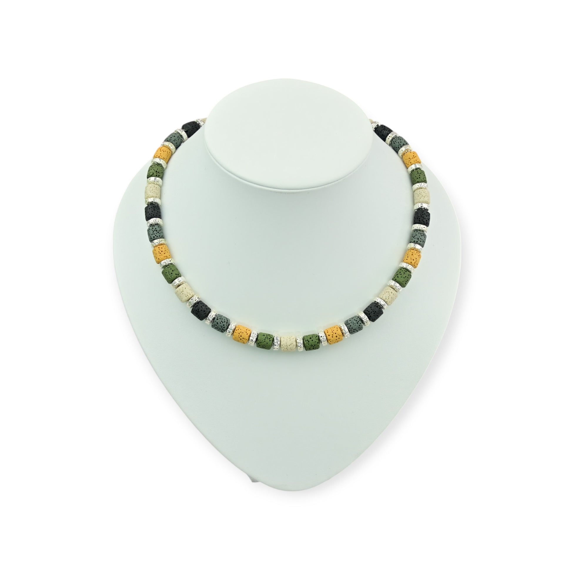 Bunte Lavastein Kette Damen