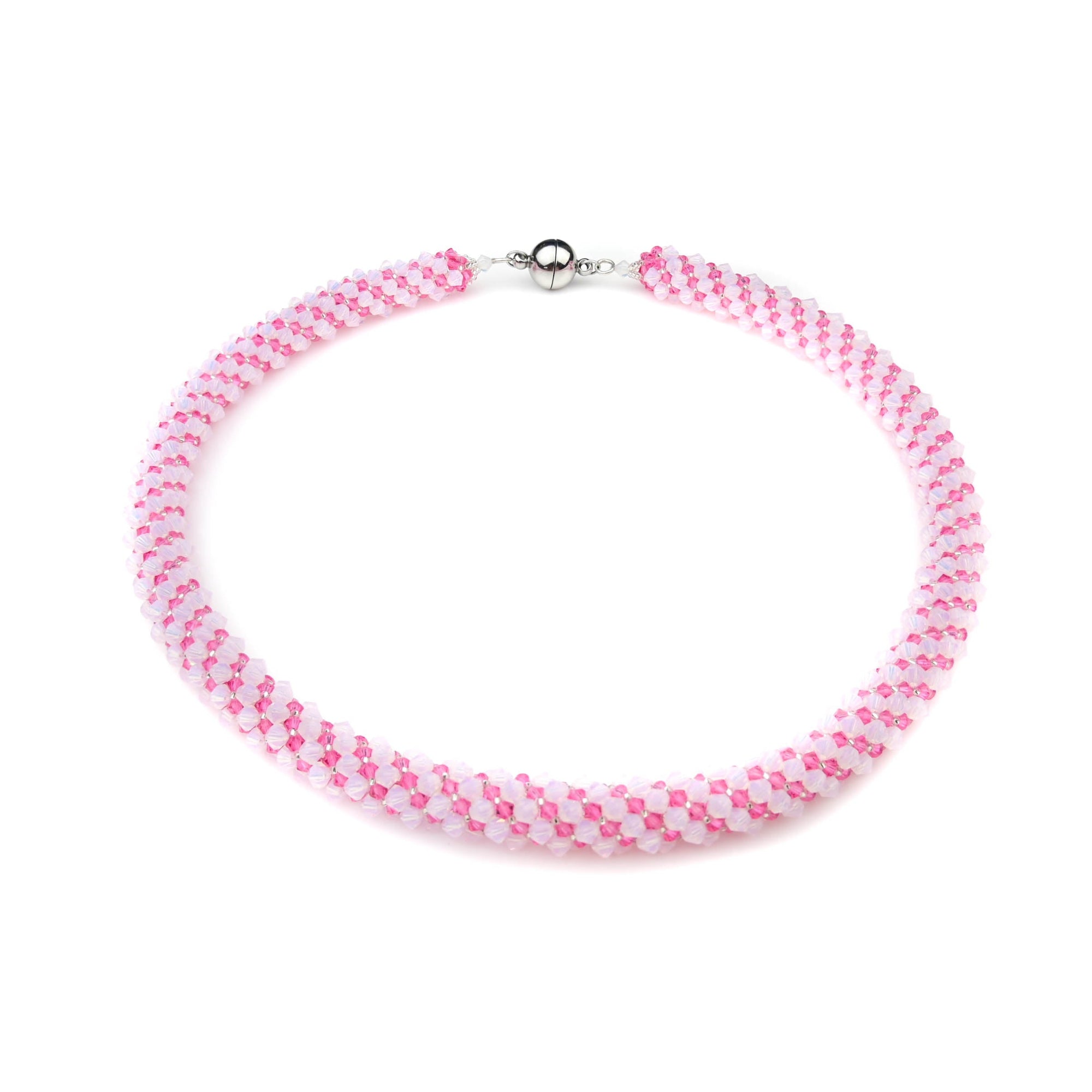 Elegante Kette in Rosé und Weiß
