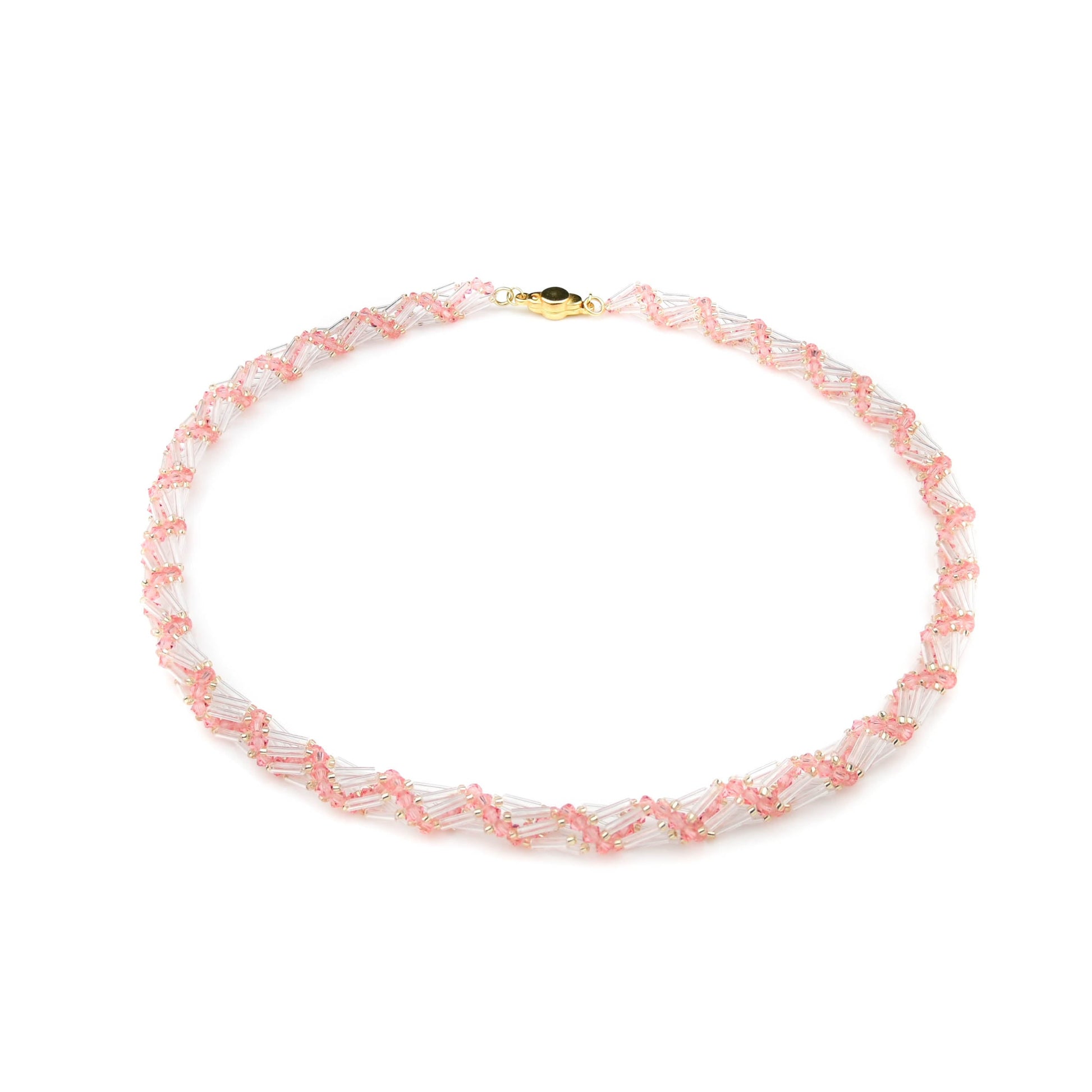 Glasperlenkette mit Kristallen von Perlenmieze