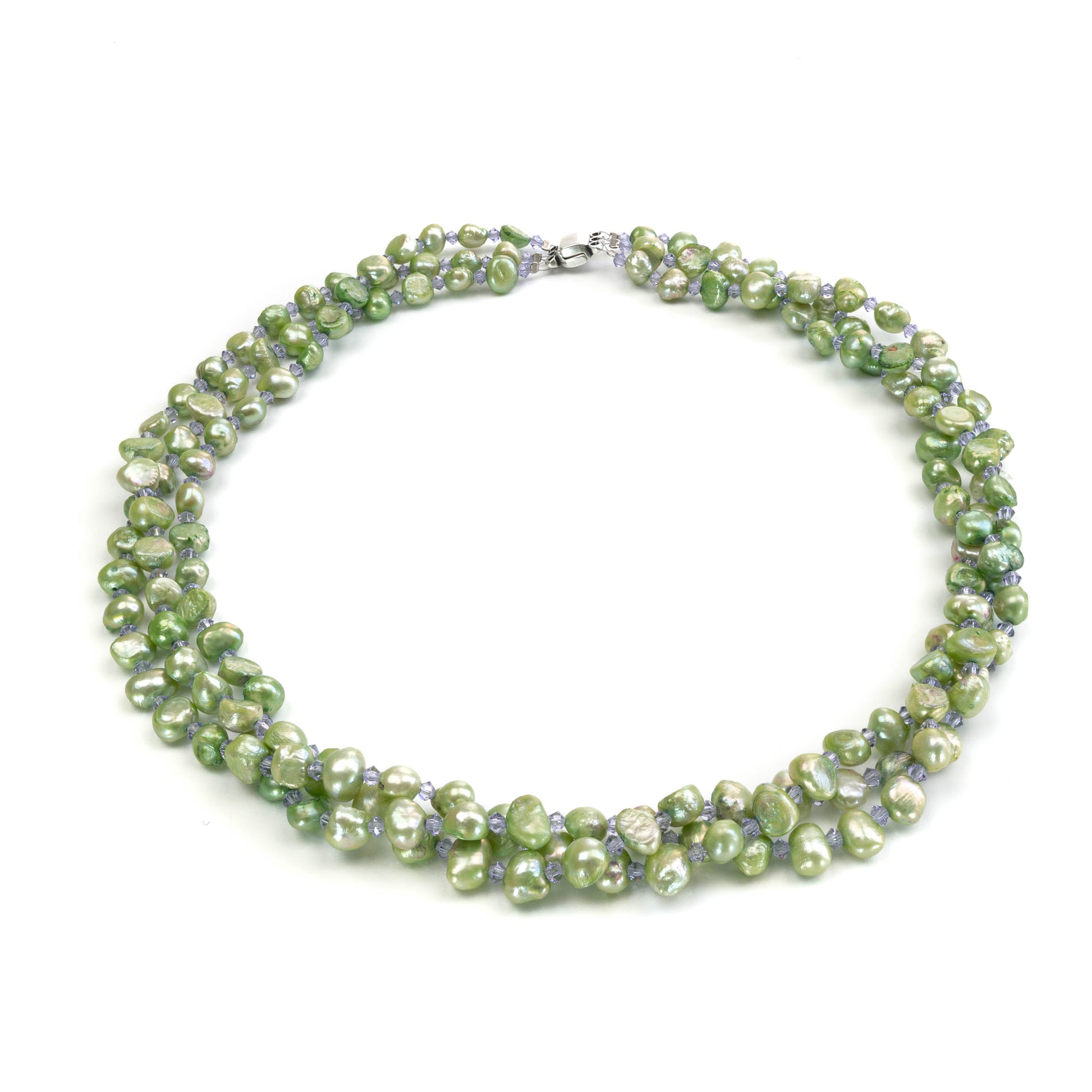 Grüne Süßwasser Perlenkette