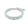 Hellblaues Armband mit Kristallperlen