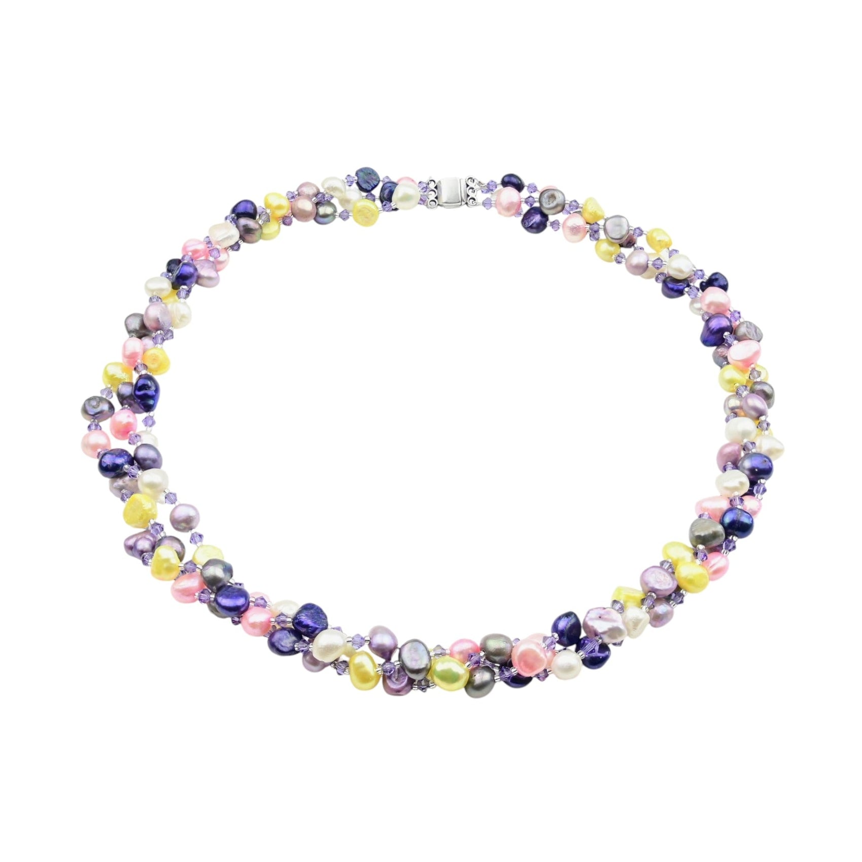 Süßwasser Perlenkette bunt
